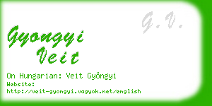 gyongyi veit business card